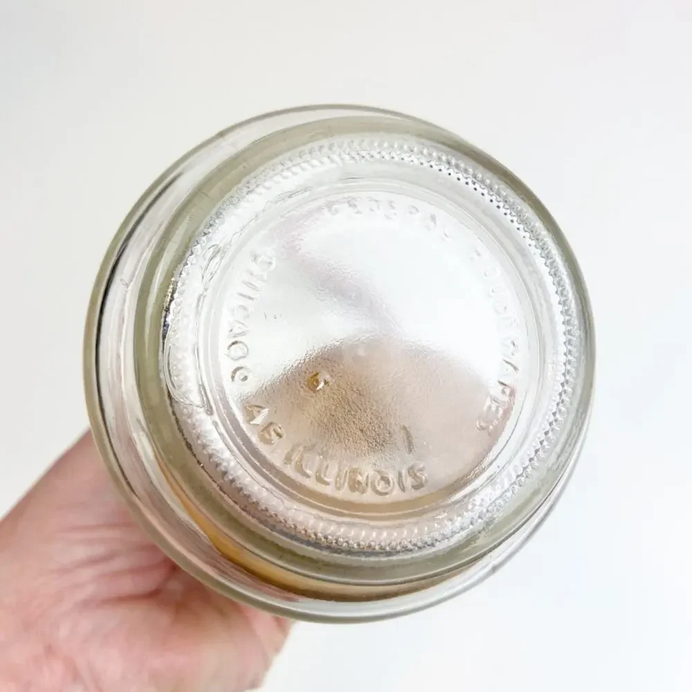 Mid-Century Food Chopper Orange White Manual Veggie Cutter Glass Jar VTG 60s 70s